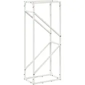 vidaXL Étagère à bois de chauffage Blanc 40x25x100 cm Acier laminé à froid