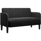 vidaXL Canapé causeuse noir 109 cm velours