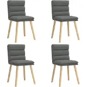 vidaXL Chaises de salle à manger 4 pcs. Tissu gris foncé