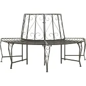 vidaXL Banc de jardin "Jucken" en acier gris argenté. Dimensions (L/L/H) 160x80x89 cm