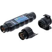 Bgs 2171 Testeur d'électricité pour remorque / véhicule tracteur, 7 / 13 pôles