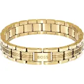 BOSS Bracelet doré jaune clair à maillons multiples