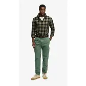 Superdry pour homme. M7011439A Pantalon cargo léger Ripstop vert (38/32), Casuel, Coton