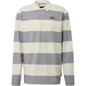 QS T-Shirt gris / blanc naturel