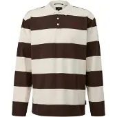 QS T-Shirt crème / brun foncé