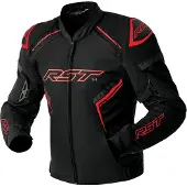 Rst Veste textile imperméable pour moto RST S1 D3O, noir/rouge, 50