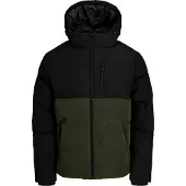 Jack & Jones Veste d’hiver 'JJEBECKS' olive / noir