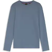 BOSS pour homme. 50473286 T-shirt à manches longues TChark bleu moyen (L), Casuel, Coton, Manche longue