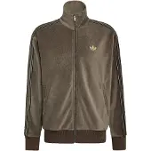 Adidas Originals Veste en polaire 'Firebird' marron / jaune pastel / noir / blanc cassé