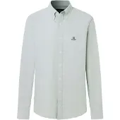 Hackett pour homme. HM3010910 chemise oxford unie coupe classique verte (XXL), Casuel, Coton, Manche longue