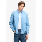 Superdry Homme Chemise Manches Longues Coupe Décontractée Blue Taille: M