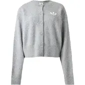 Adidas Originals Cardigan 'Essentials' gris chiné / blanc