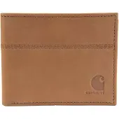 Carhartt Portefeuille à deux volets en cuir Saddle Leather B0000207, couleur : brown