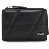 HUGO Portefeuille matelassé avec logo en métal