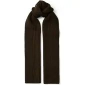 Selected 100 % Laine Mérinos Écharpe Homme Marron ONE SIZE