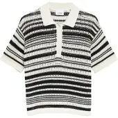 Comma Pull-over noir / blanc