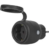 Osram SMART+ ZIGBEE Outdoor-EU-Socket, prise extérieure avec contrôle de la consommation d'énergie en noir en PP, protection IP44, intégration d'appareils dans la Smart Home