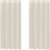 vidaXL Voile Rideaux avec oeillets 2 pcs. Crème 140x245 cm