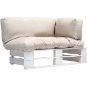 vidaXL Canapé-palette de jardin avec coussins en pin couleur sable