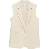 Comma Gilet de costume crème