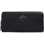 Replay porte-monnaie Zip Around Wallet Black noir