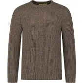 Barbour Pullover Laine d'Agneau Knitted Marron taille XXL