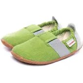 Giesswein Pantoufle ' Söll' gris / vert gazon