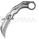 We Knife Cryonix, Blue/Satin Titanium, Stonewash/Satin