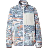 Iriedaily Veste en polaire 'Arkta' bleu-gris / bleu clair / orange / blanc