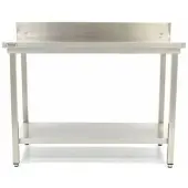 Maxima - Table Gastro en acier inoxydable - 180 x 70 cm - Hauteur réglable - avec Backsplash