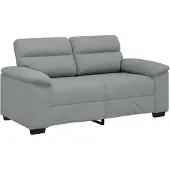 vidaXL Canapé à 2 places gris clair 120 cm tissu