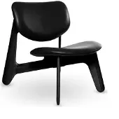 Tom Dixon Slab Chaise Longue Black Black Leather