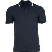 G-Star T-Shirt 'Dunda Slim Stripe' bleu marine / blanc