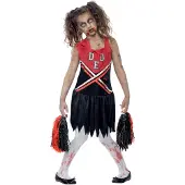 Smiffys Déguisement - Zombie Cheerleader - Doux/Noir - - 7-9 ans (122-134) - Costumes