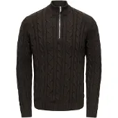 Only & Sons Pull-over 'ONSKIM' brun foncé