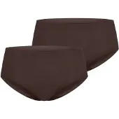 Schiesser Culotte ' Invisible Cotton ' brun foncé