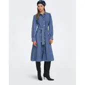 ONLY Robe-chemise 'ONLCaro' bleu denim