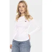 Levi's T-shirt 'Essential Housemark Long Sleeve Tee' rouge carmin / blanc