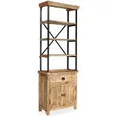 vidaXL Buffet avec étagères en bois massif de manguier 65x30x180 cm