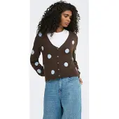 ONLY Cardigan 'ONL Rica' bleu clair / marron