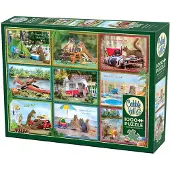 Cobble Hill Puzzle Écureuils en Vacances - 1000 pièces