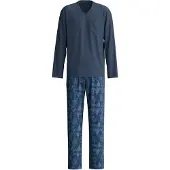 Calida Pyjama long 'Relax Streamline' marine