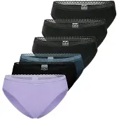Schiesser Slip ' Modern Multi ' bleu foncé / lilas / noir