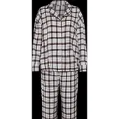 Hunkemoller Pyjama bleu / bordeaux / noir / blanc