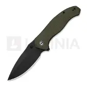 CIVIVI Couteau pliant Vyrent, Olive Canvas Micarta, Black Stonewash