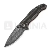 CIVIVI Couteau pliant Vyrent Damascus, Black/Tan/Orange G-10