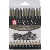 Sakura Pigma Micron Fineliner 10-set Black