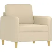 vidaXL Sessel Creme 60 cm Stoff