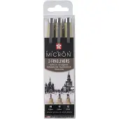 Sakura Feutres - Noir - Dessin - Esquisse - Manga - Assortiment de pointes - - Pigma Micron
