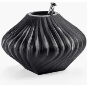 Serax Josephine Vase 04 avec Tube en Verre Black Matt